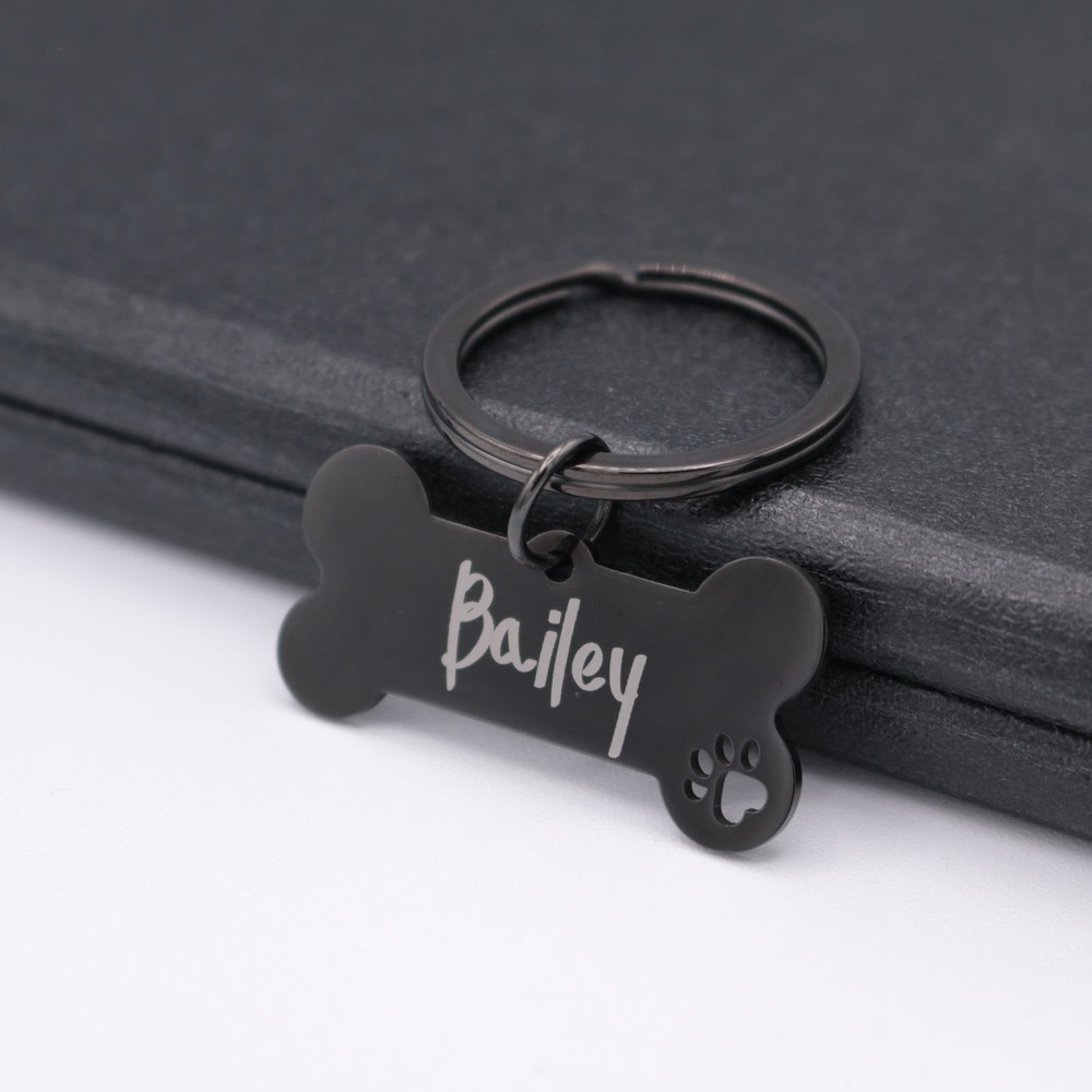 Personalized Bone Pet Tag,Engraved Pet's Name Tag and QR Code Powered By ScanKee - Picture 8 of 11